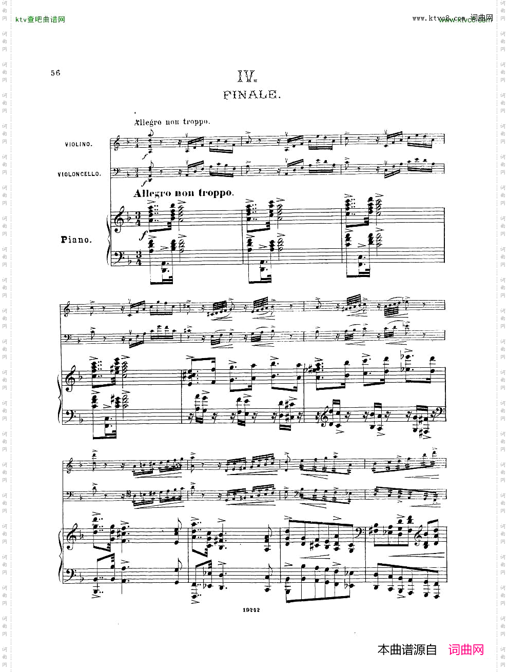 Arensky-op32-PianoTrioNo.1inDminor1894二