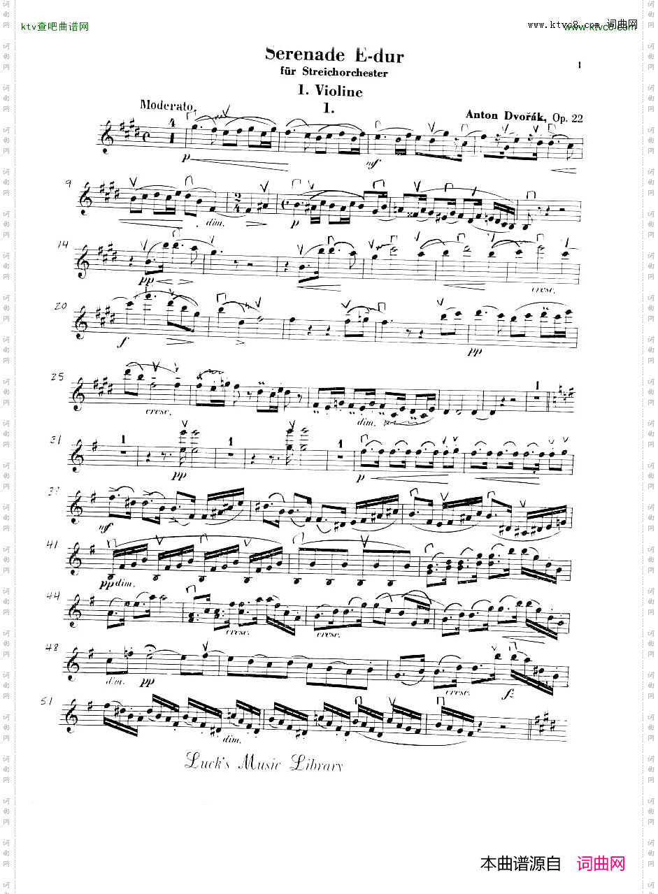 Dvorak-Serenadeine-Dur,O.22,1st-Mov