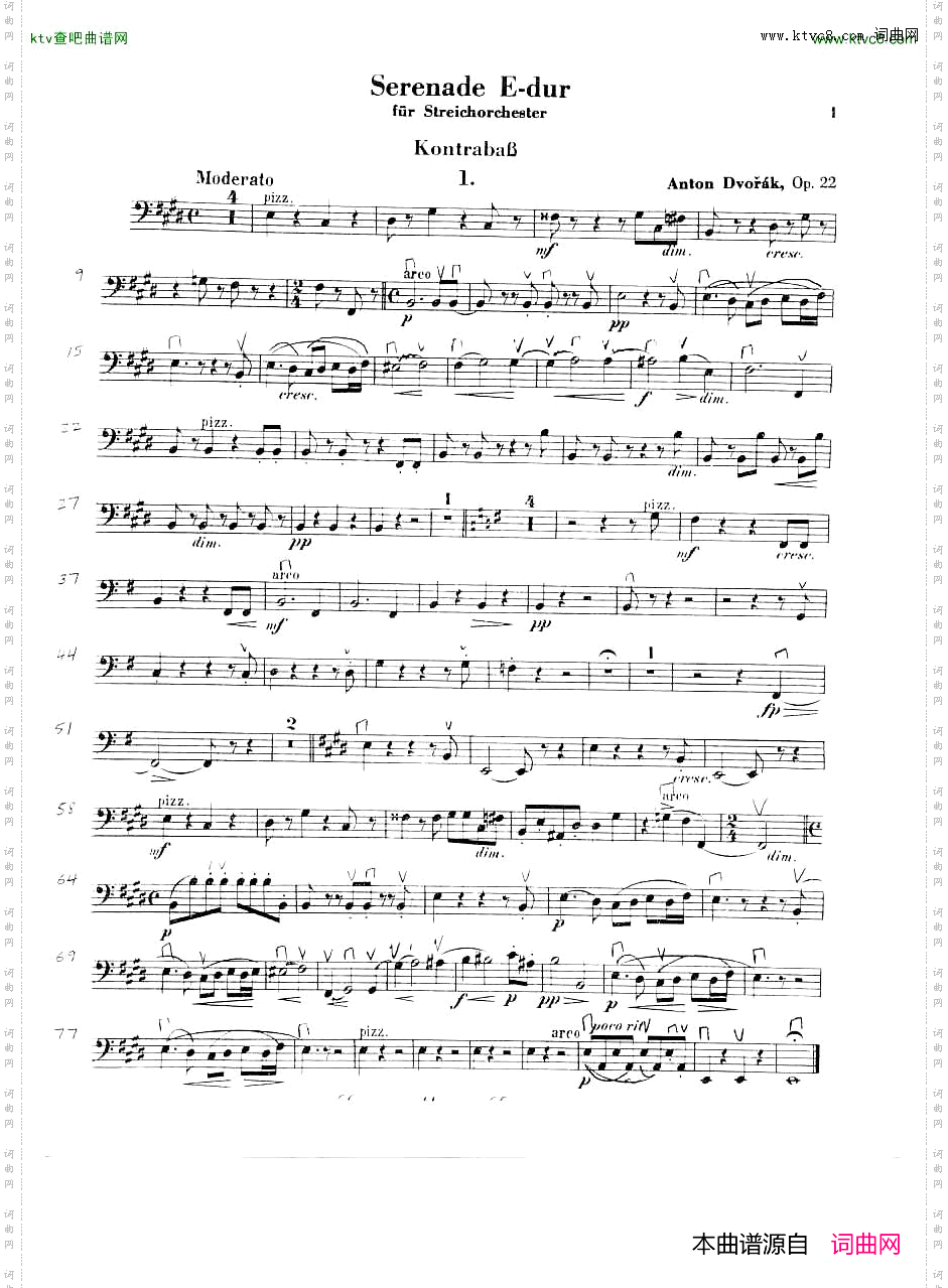 Dvorak-Serenadeine-Dur,O.22,1st-Mov