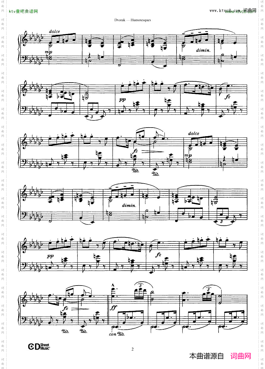 Dvorák_op.101_8_Humoresques