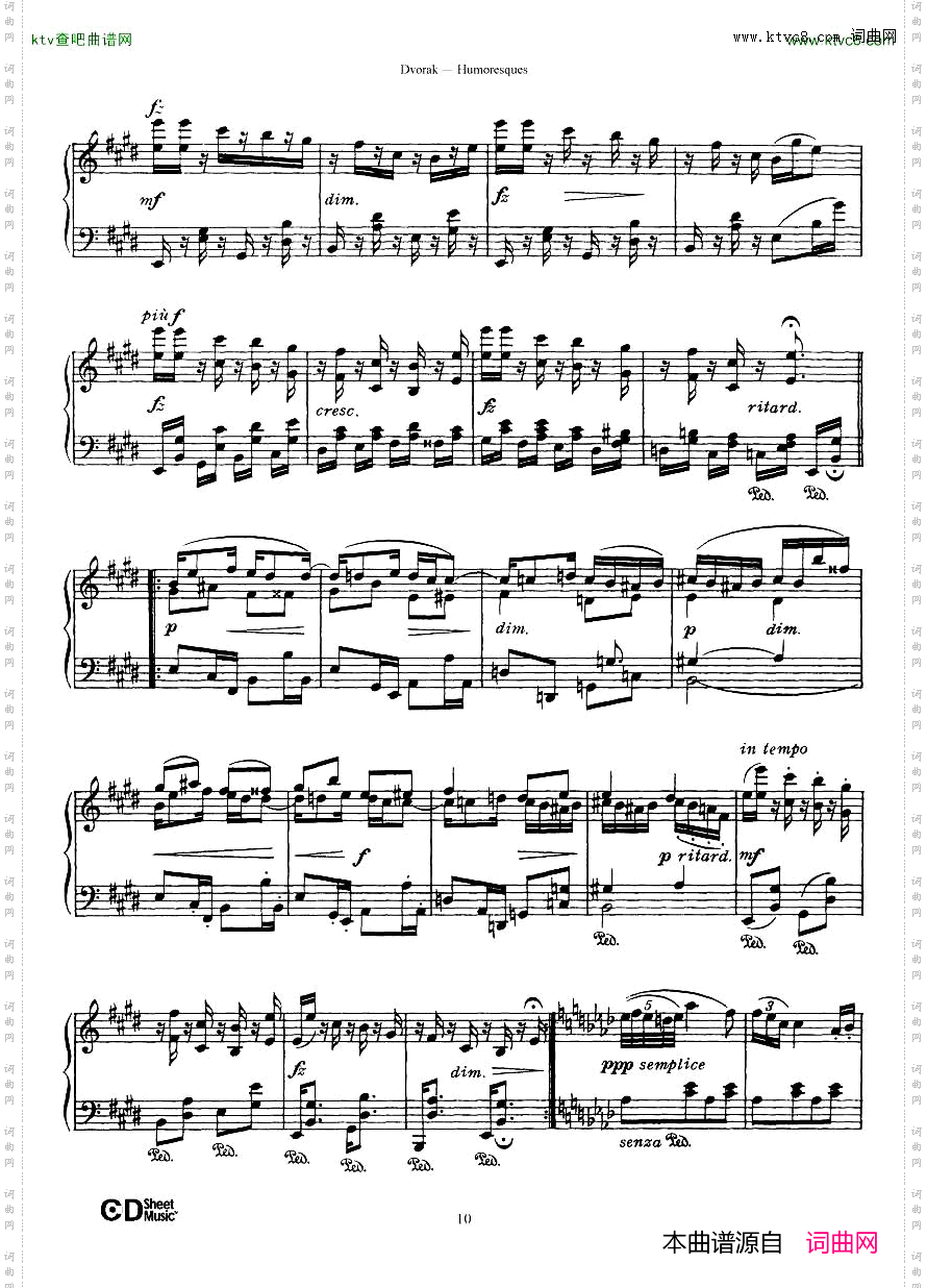 Dvorák_op.101_8_Humoresques