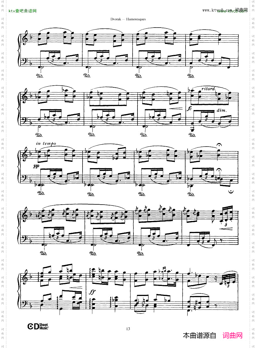 Dvorák_op.101_8_Humoresques