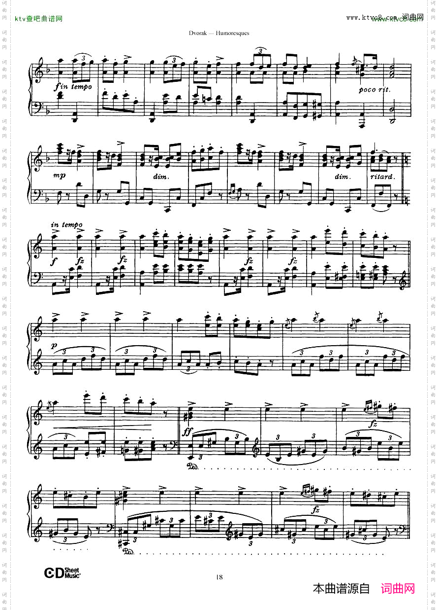 Dvorák_op.101_8_Humoresques