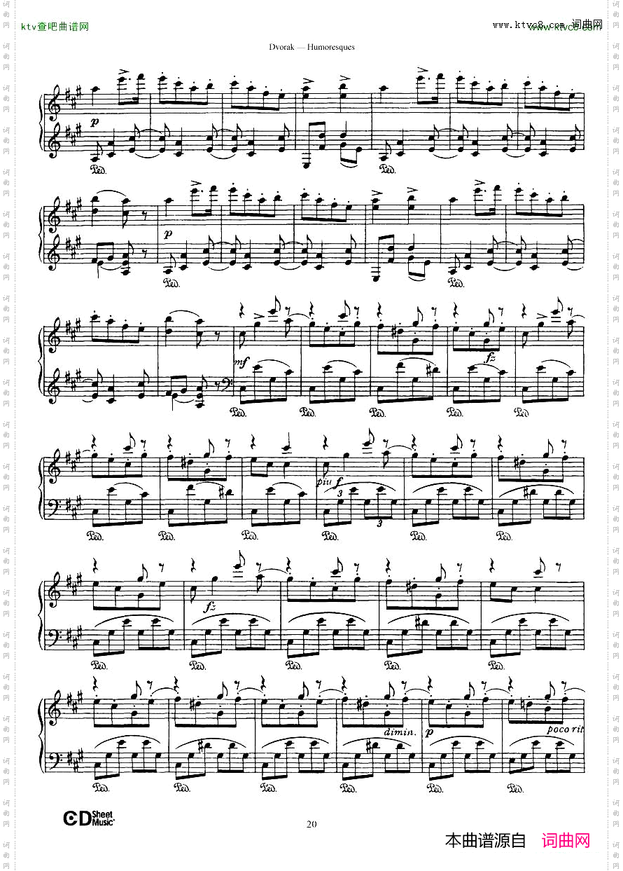 Dvorák_op.101_8_Humoresques