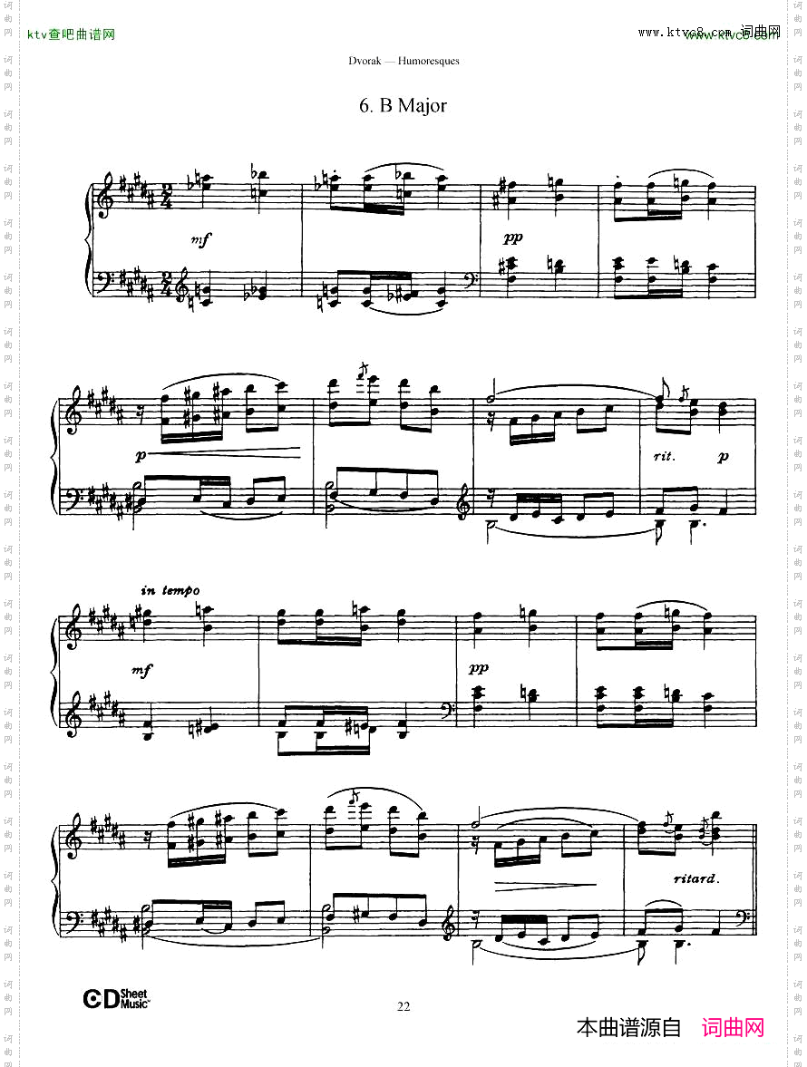Dvorák_op.101_8_Humoresques