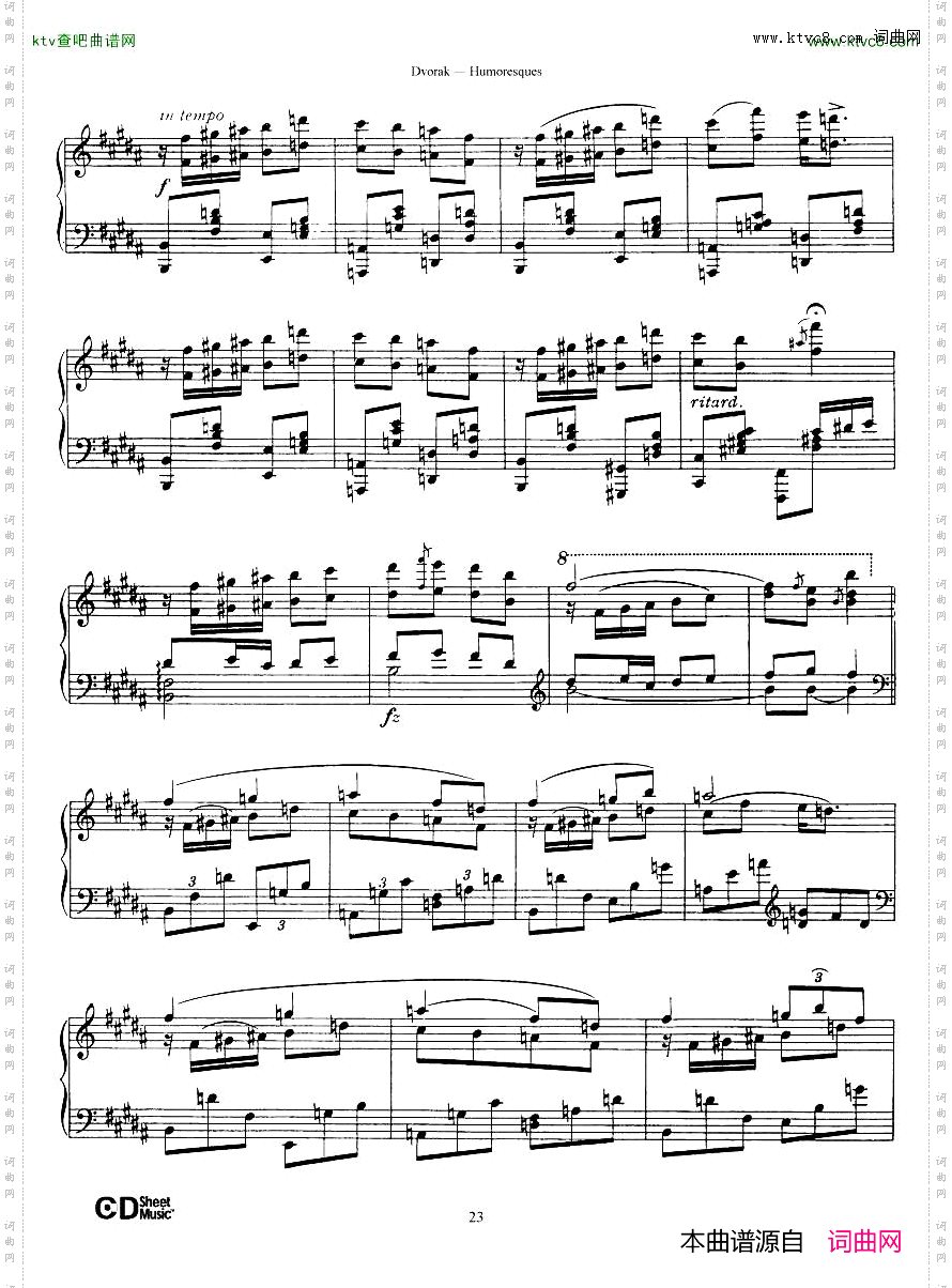 Dvorák_op.101_8_Humoresques