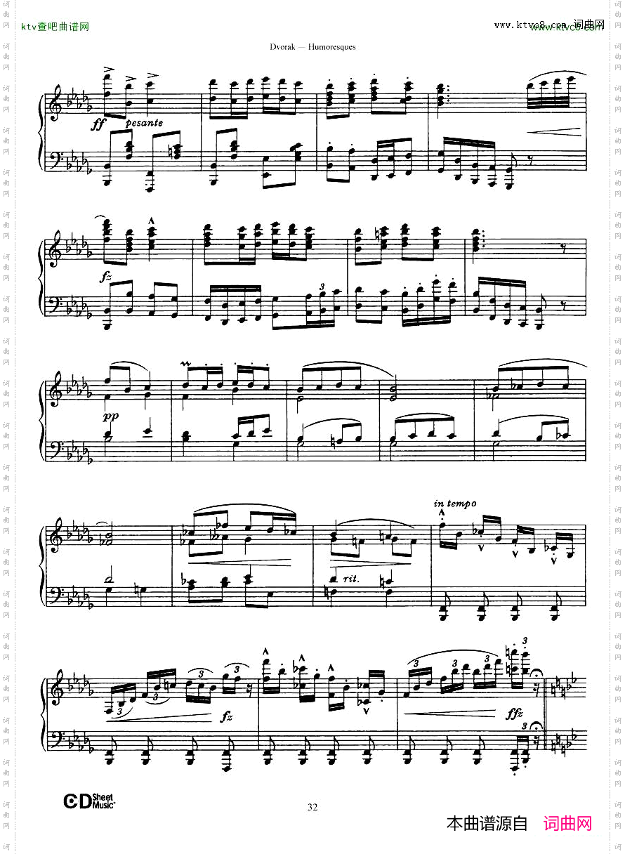 Dvorák_op.101_8_Humoresques