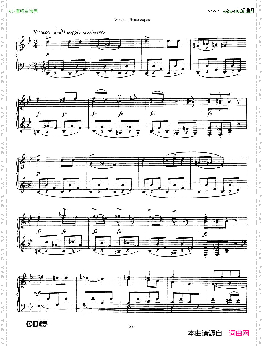 Dvorák_op.101_8_Humoresques