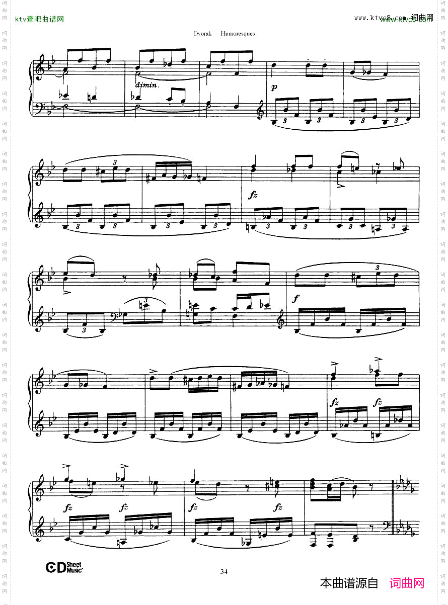 Dvorák_op.101_8_Humoresques
