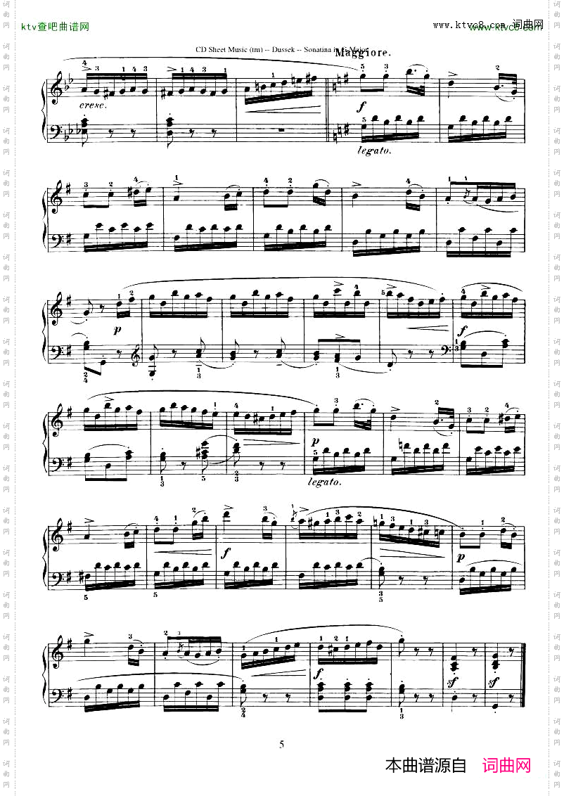 Dussek-SonatinainGMajor
