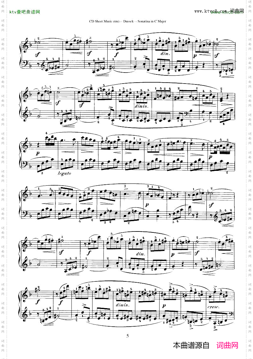 Dussek-SonatinainGMajor