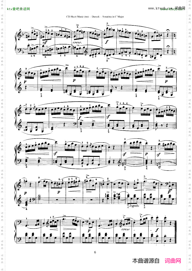 Dussek-SonatinainGMajor