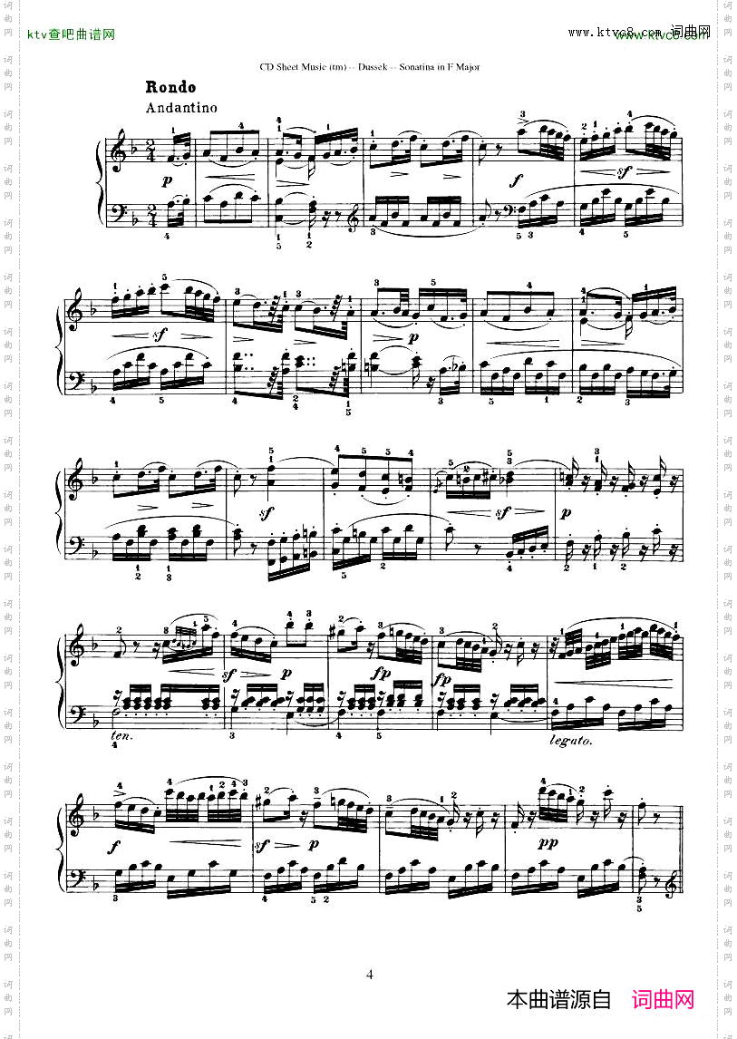 Dussek-SonatinainGMajor
