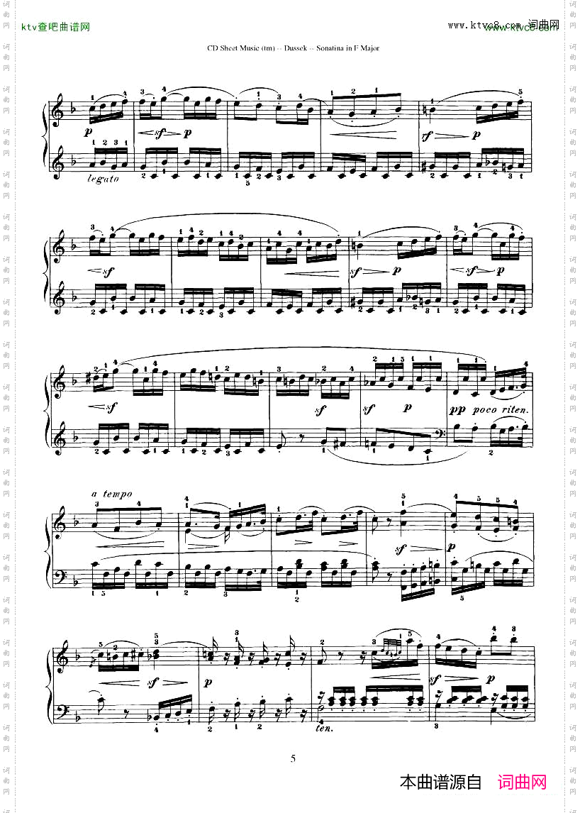 Dussek-SonatinainGMajor