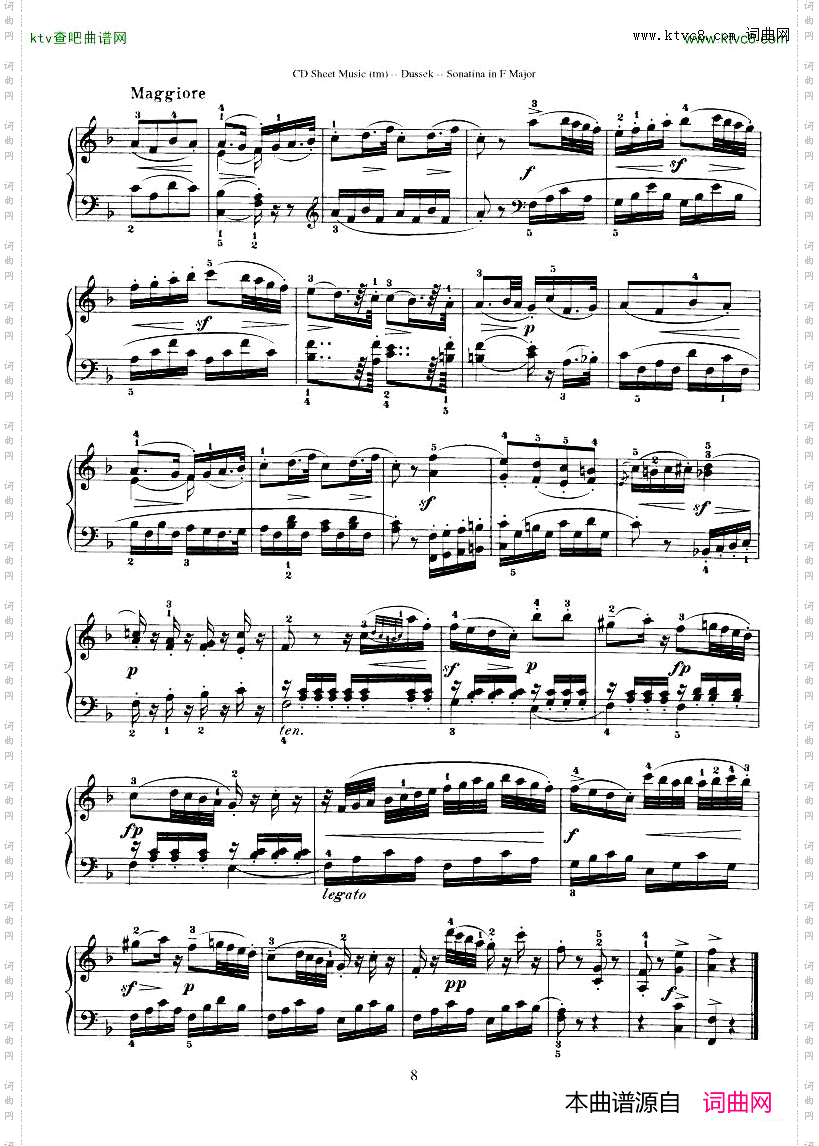 Dussek-SonatinainGMajor