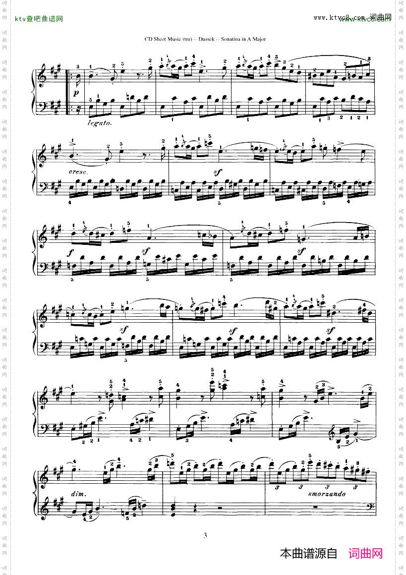 Dussek-SonatinainGMajor