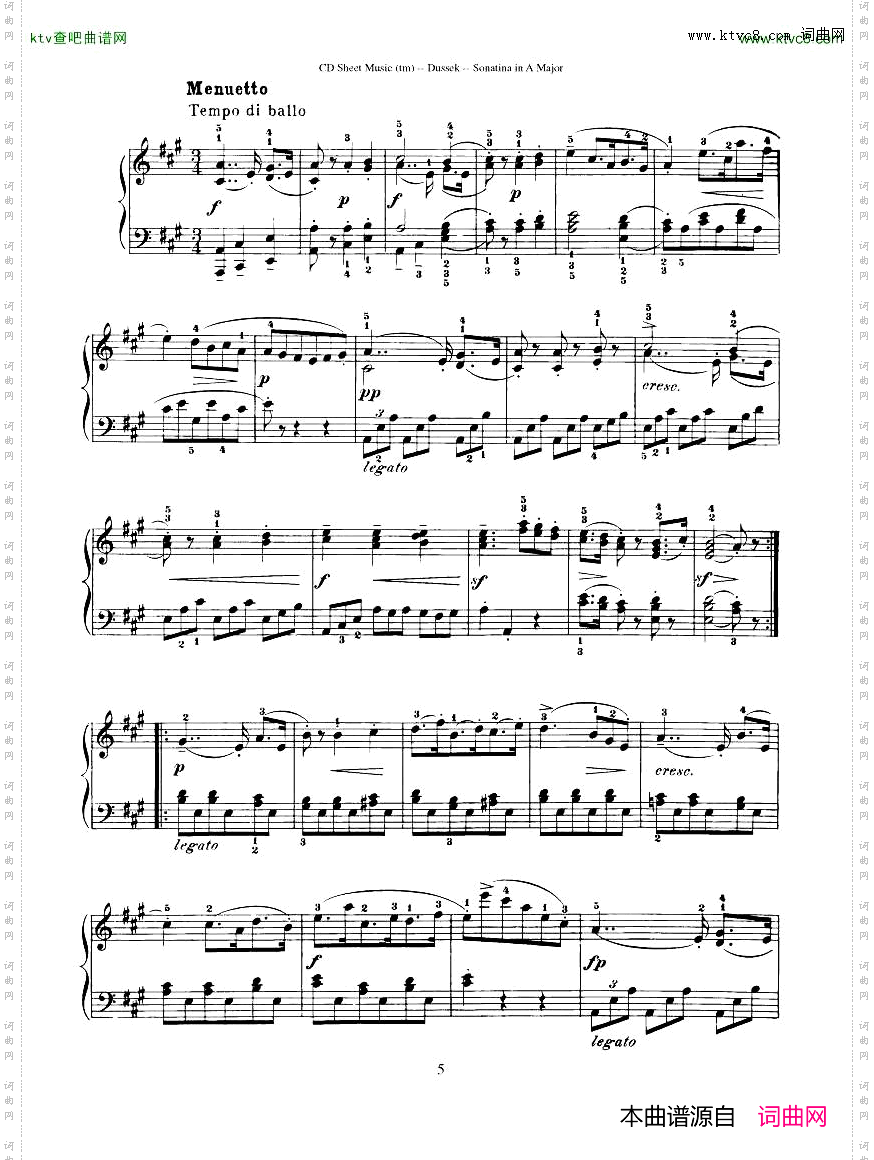 Dussek-SonatinainGMajor