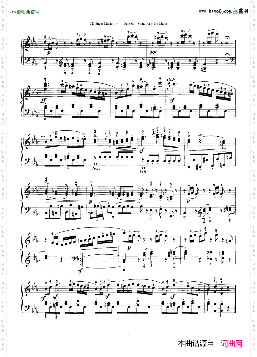 Dussek-SonatinainGMajor