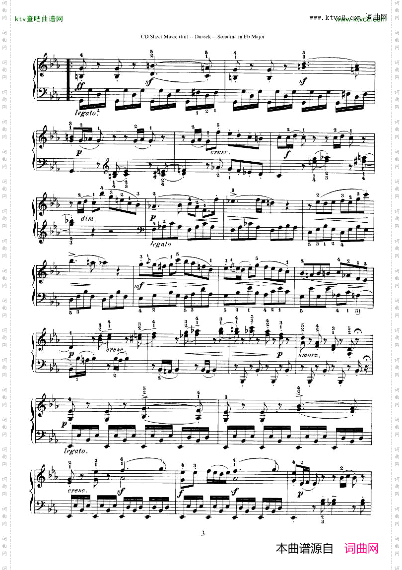 Dussek-SonatinainGMajor