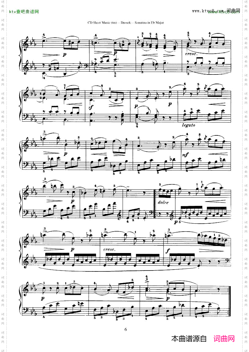 Dussek-SonatinainGMajor