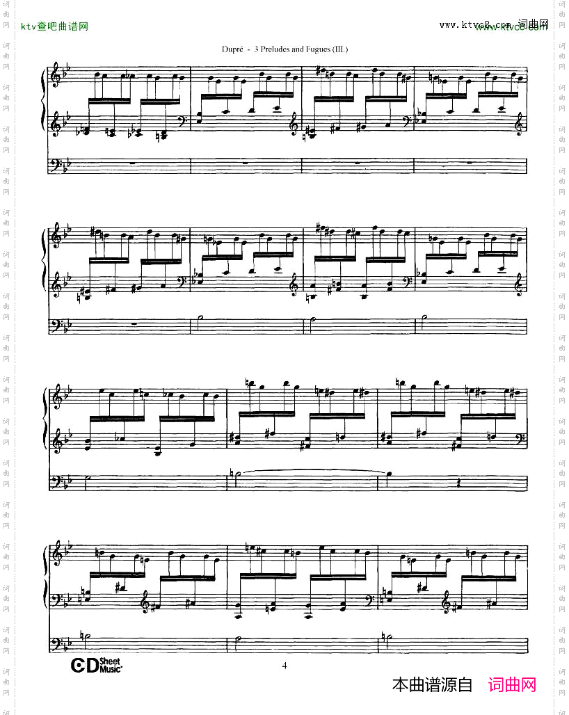 Dupré-Prelude&FugueinGminor,Op.7No.3