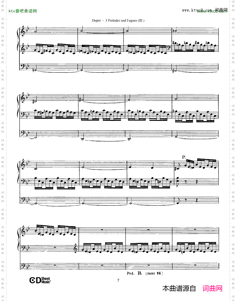 Dupré-Prelude&FugueinGminor,Op.7No.3