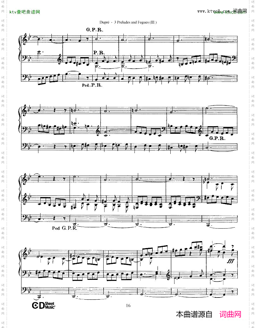Dupré-Prelude&FugueinGminor,Op.7No.3