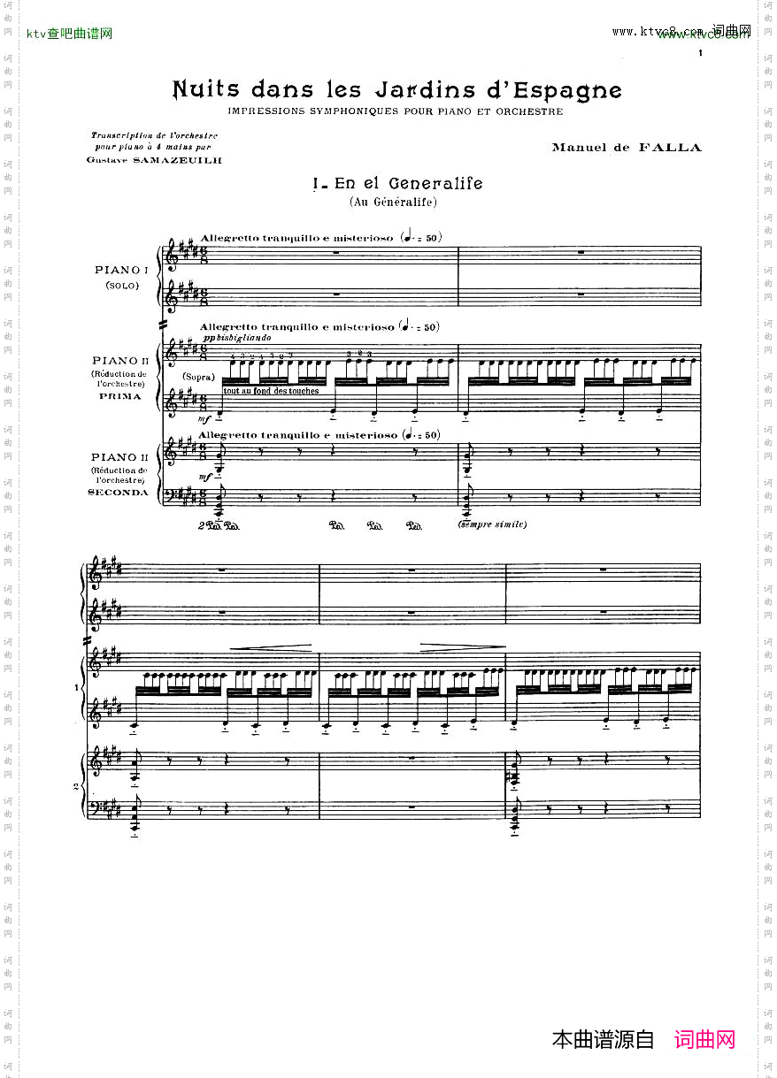 NuitdanslesJardinsd‘Espagne-2Piano’sPart1