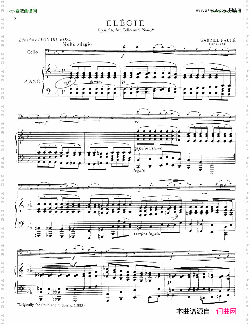 Faure-Elegieforpianoandcello