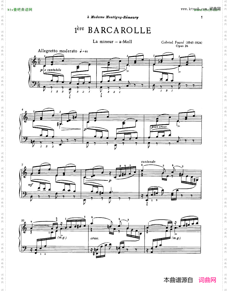Faure13Barcarolle