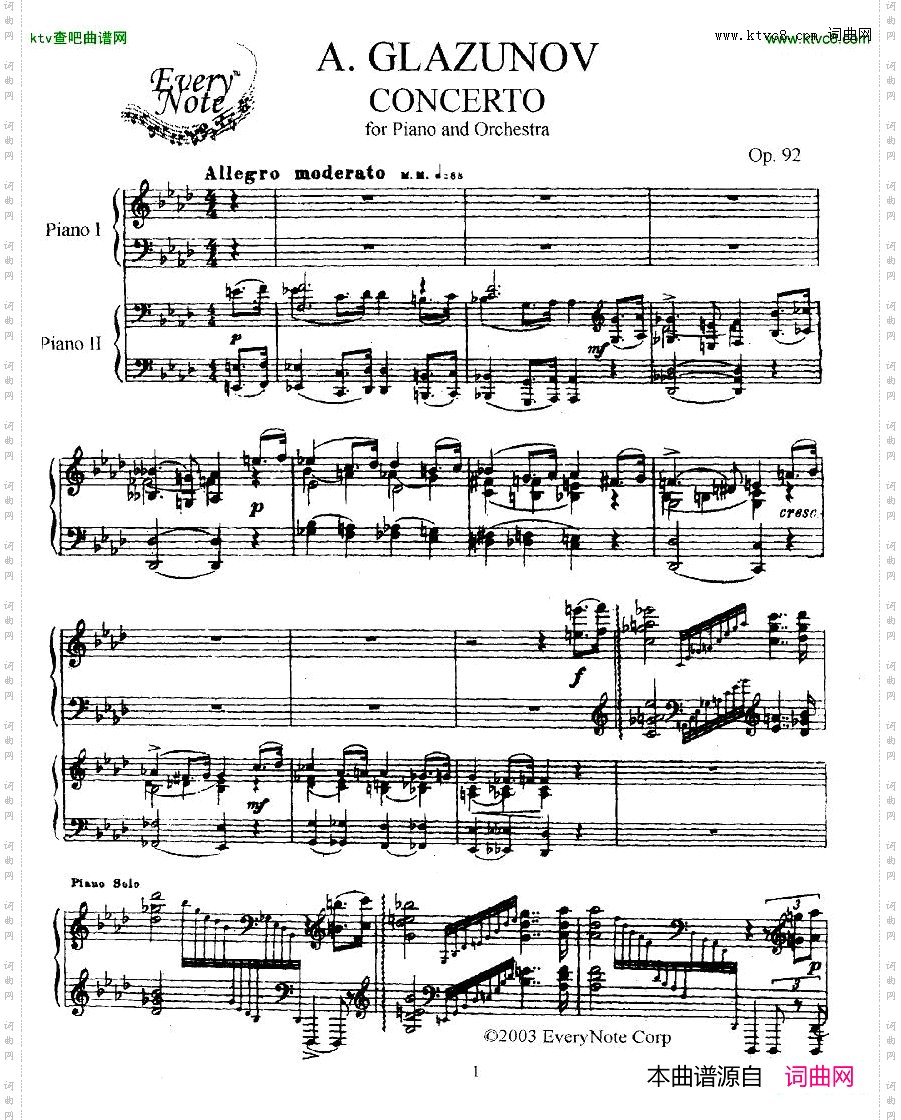 Glazunov-PianoConcertoNo.1