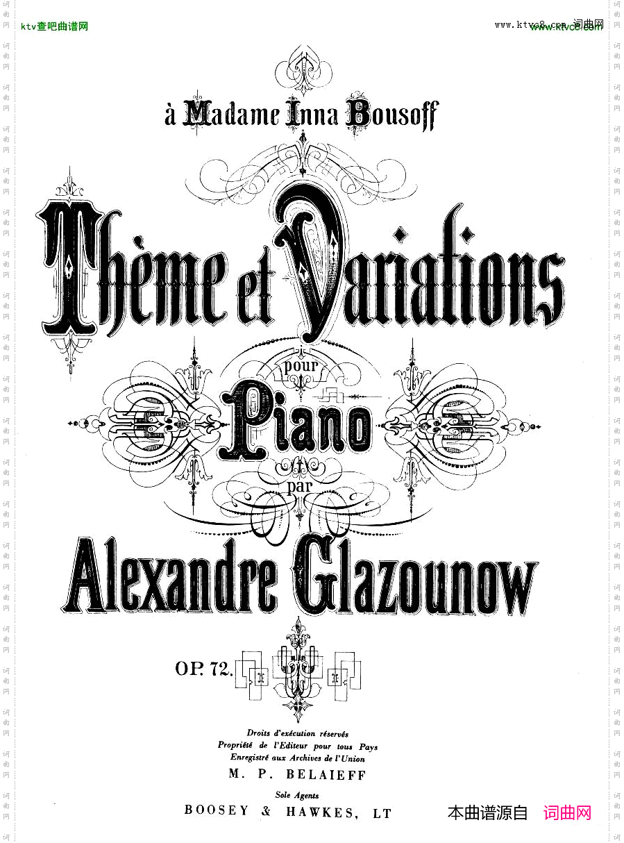 Glazunov-ThemeetVariationsOp.72