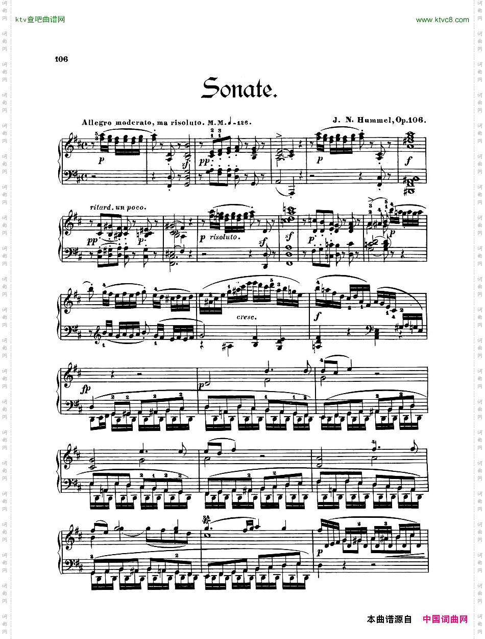 Hummel-Op.106SonataNo.6