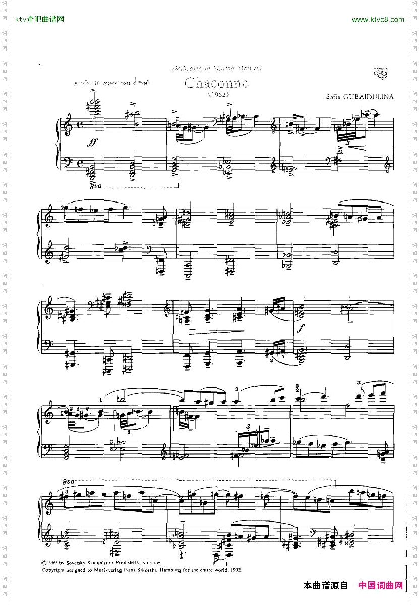 Gubaidulina-Chacona
