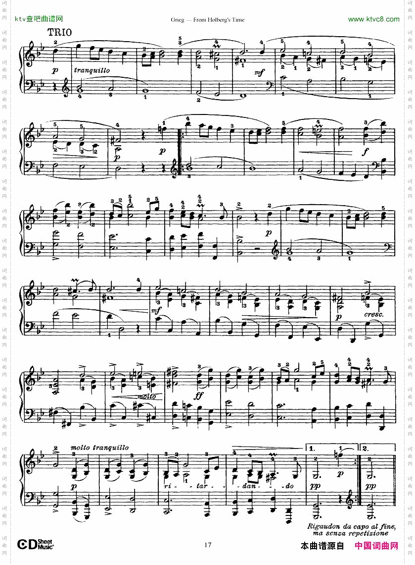 Grieg-FromHolberg’sTime1-5