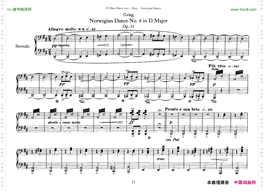 Grieg-NorwegianDanceOp.351-4Duet
