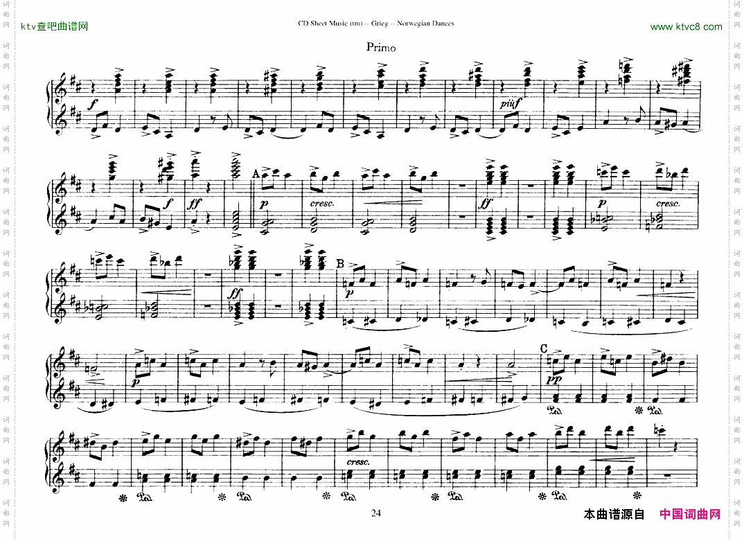 Grieg-NorwegianDanceOp.351-4Duet