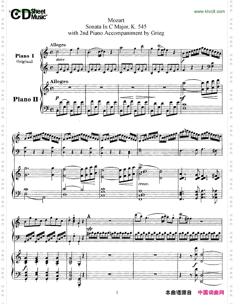 Grieg-SonataK545Mozart2ndPianoGrieg