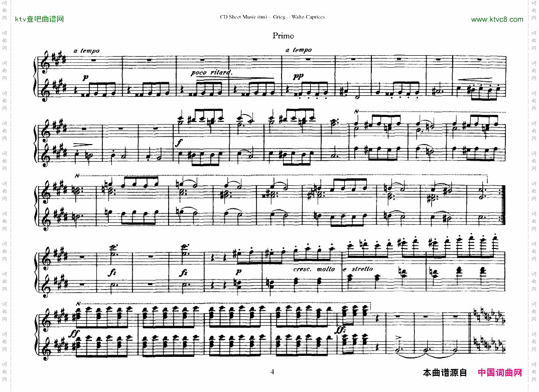 Grieg-WaltzCapriceNo·1_4Hands