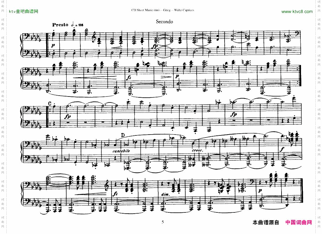 Grieg-WaltzCapriceNo·1_4Hands