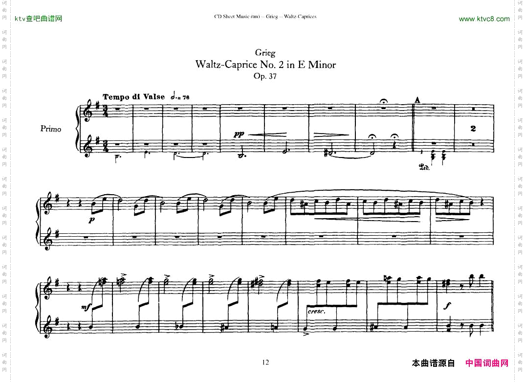 Grieg-WaltzCapriceNo·1_4Hands