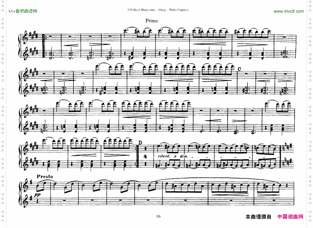 Grieg-WaltzCapriceNo·1_4Hands