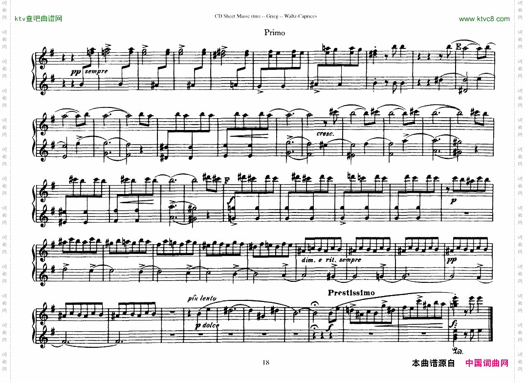 Grieg-WaltzCapriceNo·1_4Hands