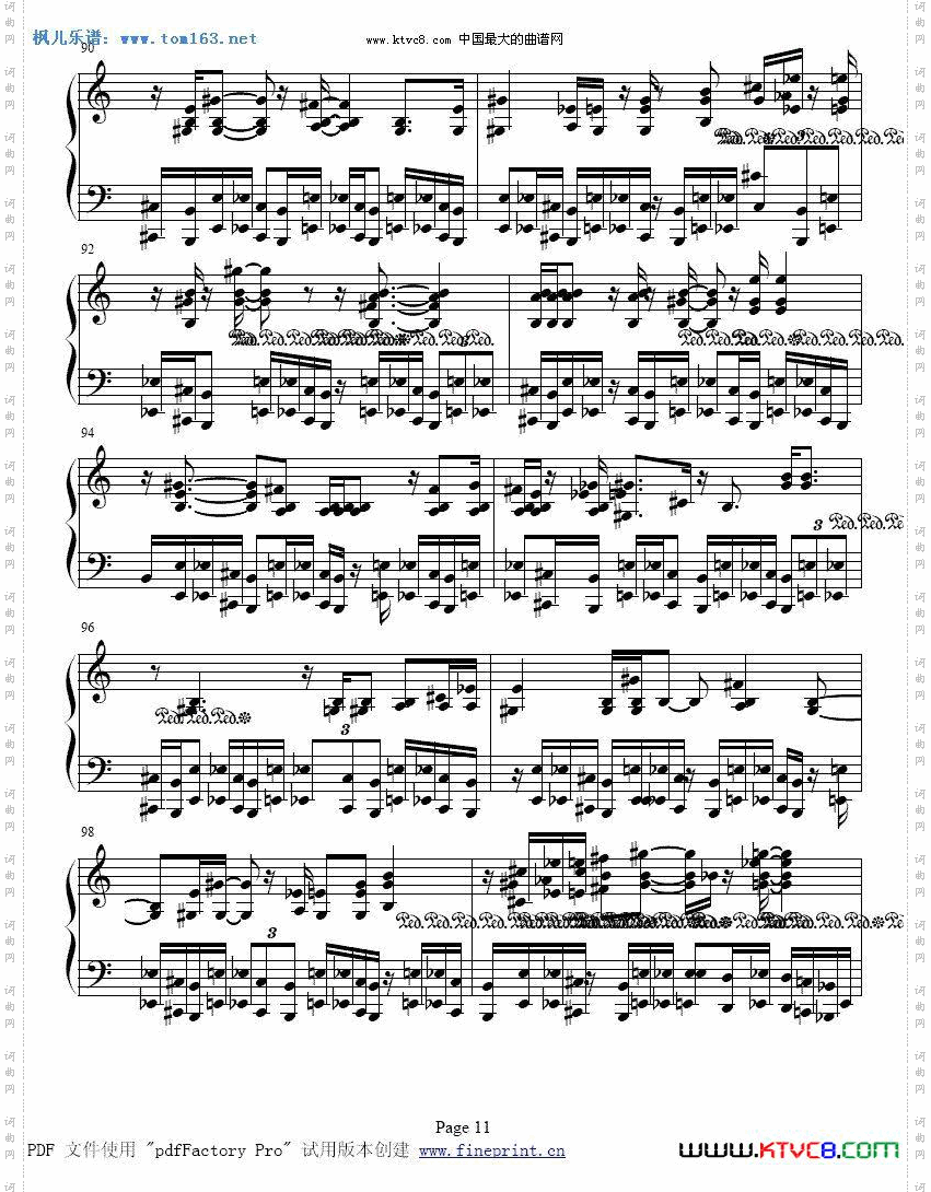 波兰圆舞曲（肖邦曲）钢琴谱（二）