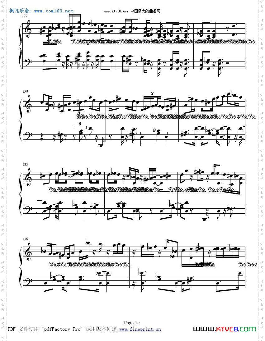 波兰圆舞曲（肖邦曲）钢琴谱（二）