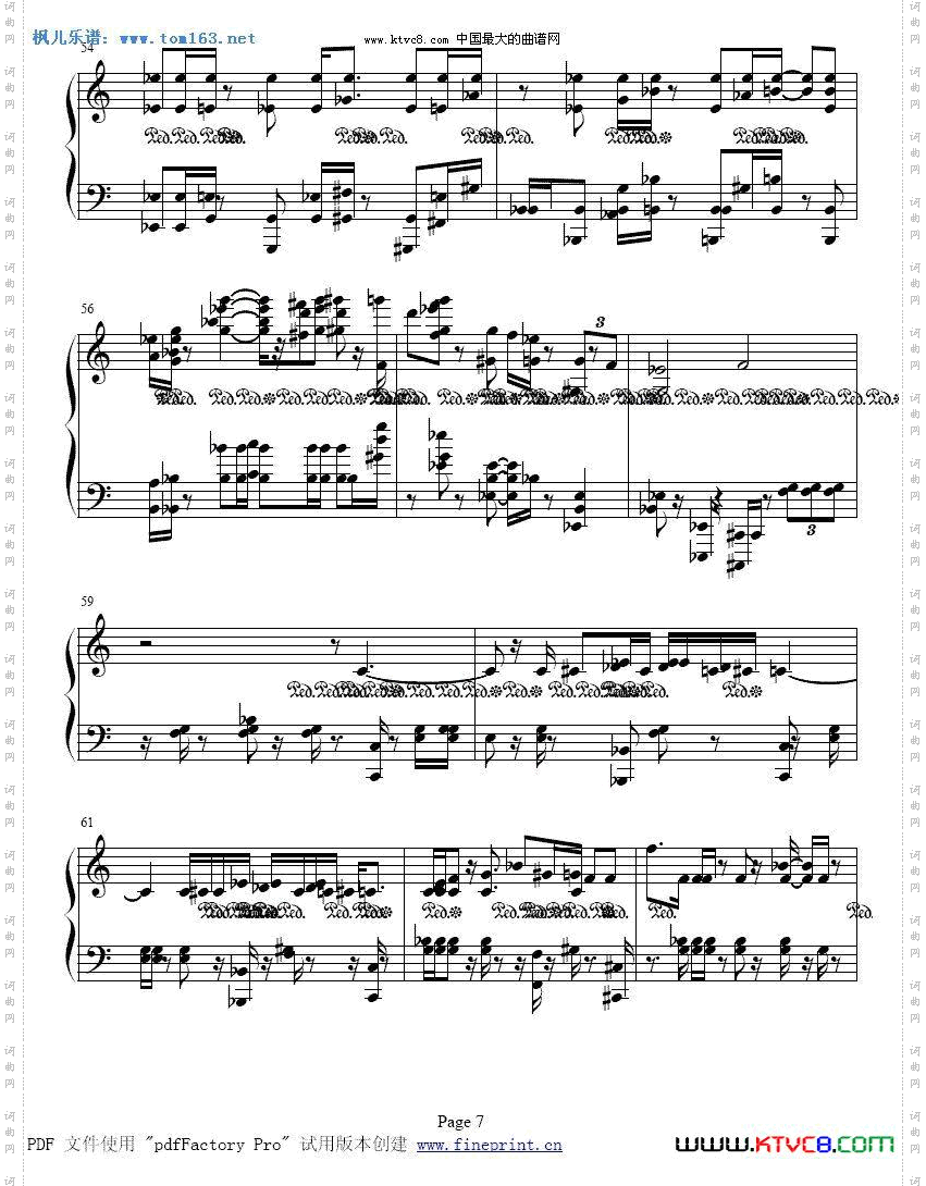 波兰圆舞曲（肖邦曲）钢琴谱（一）