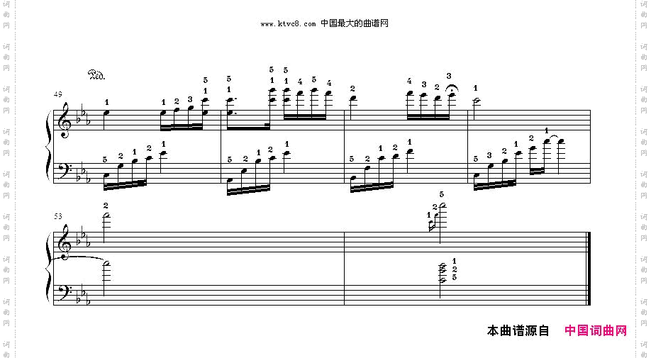 夜的钢琴曲五标准指法版