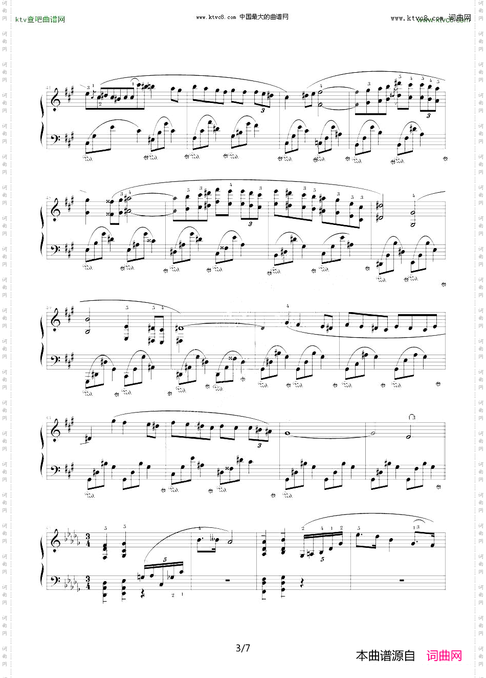 升f小调夜曲，Op.48,No.2肖邦第14号夜曲