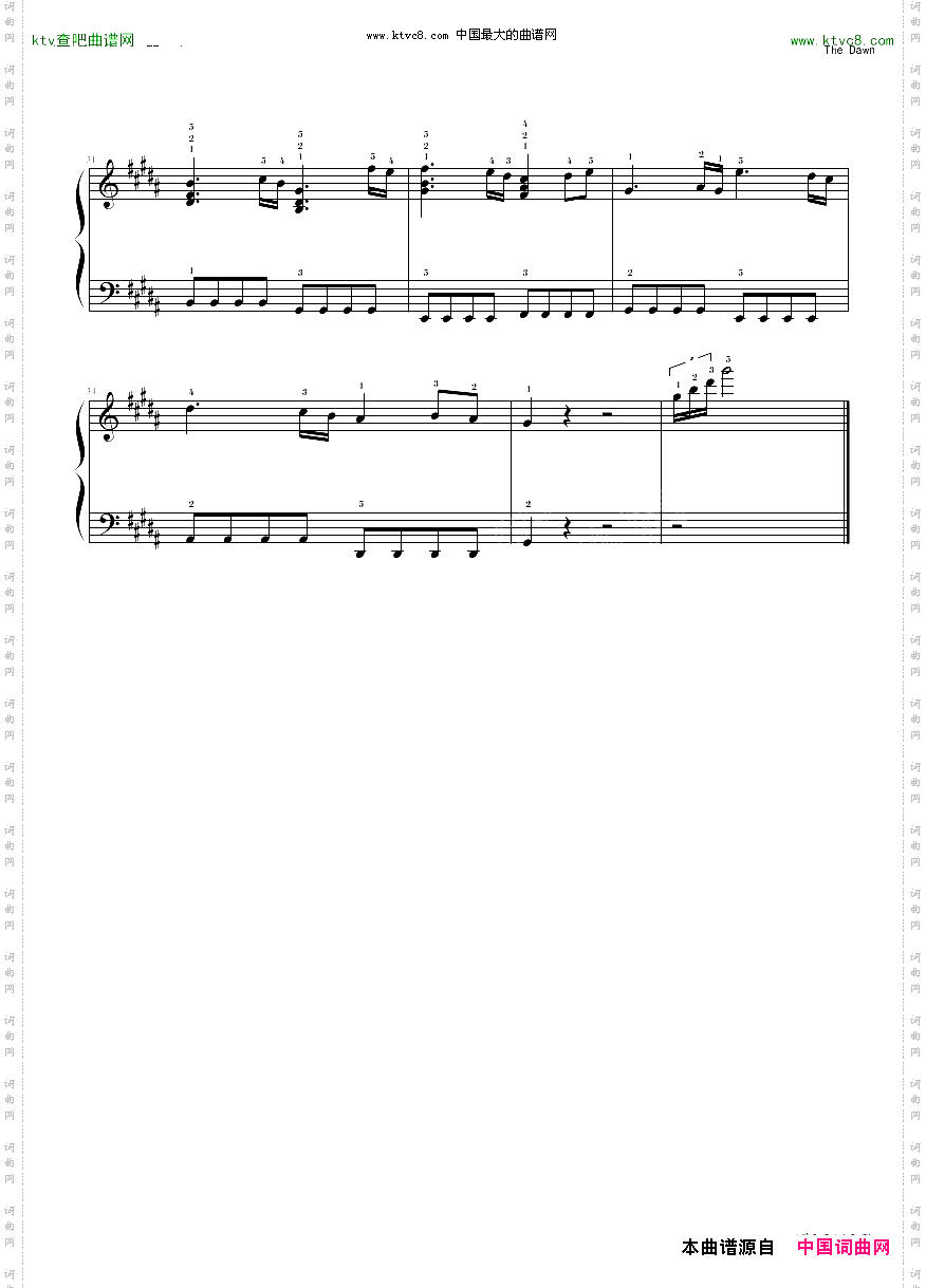 TheDawn亡灵序曲，带指法
