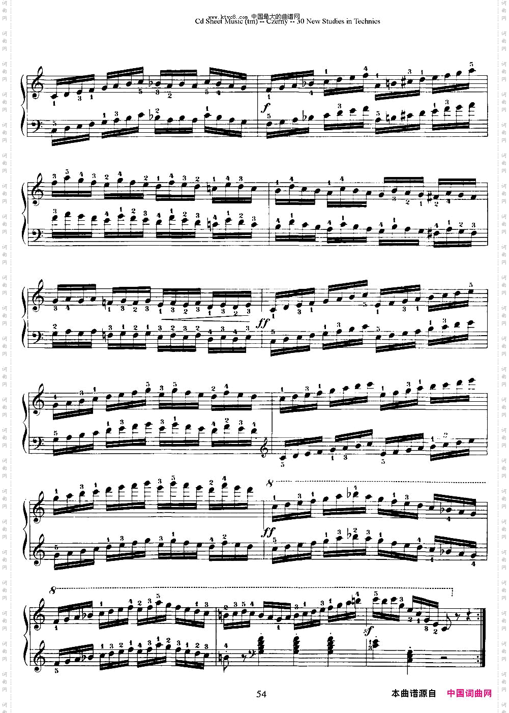 Czerny-30NewStudies-30车尔尼Op849-30首练习曲
